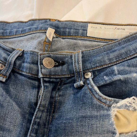 Rag And Bone Skinny Jean Distressed/Ripped Size 25 - Picture 10 of 12